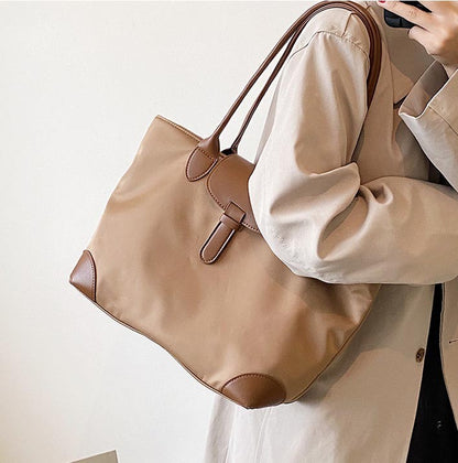 JIOMAY 2025 New Women's Brown Large Capacity Shoulder Bag Casual Simple Handbag Sport Portable Tote Bag for Daily Use
