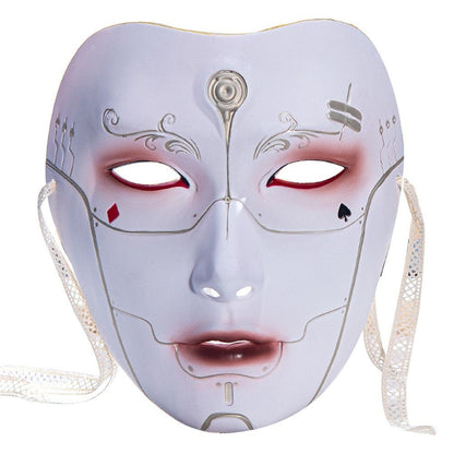 Ancient Style Machinery Beautiful Male Adult Party Beauty Mask Chinese Style Hand-painted Decorative Hanfu Accessory Mask