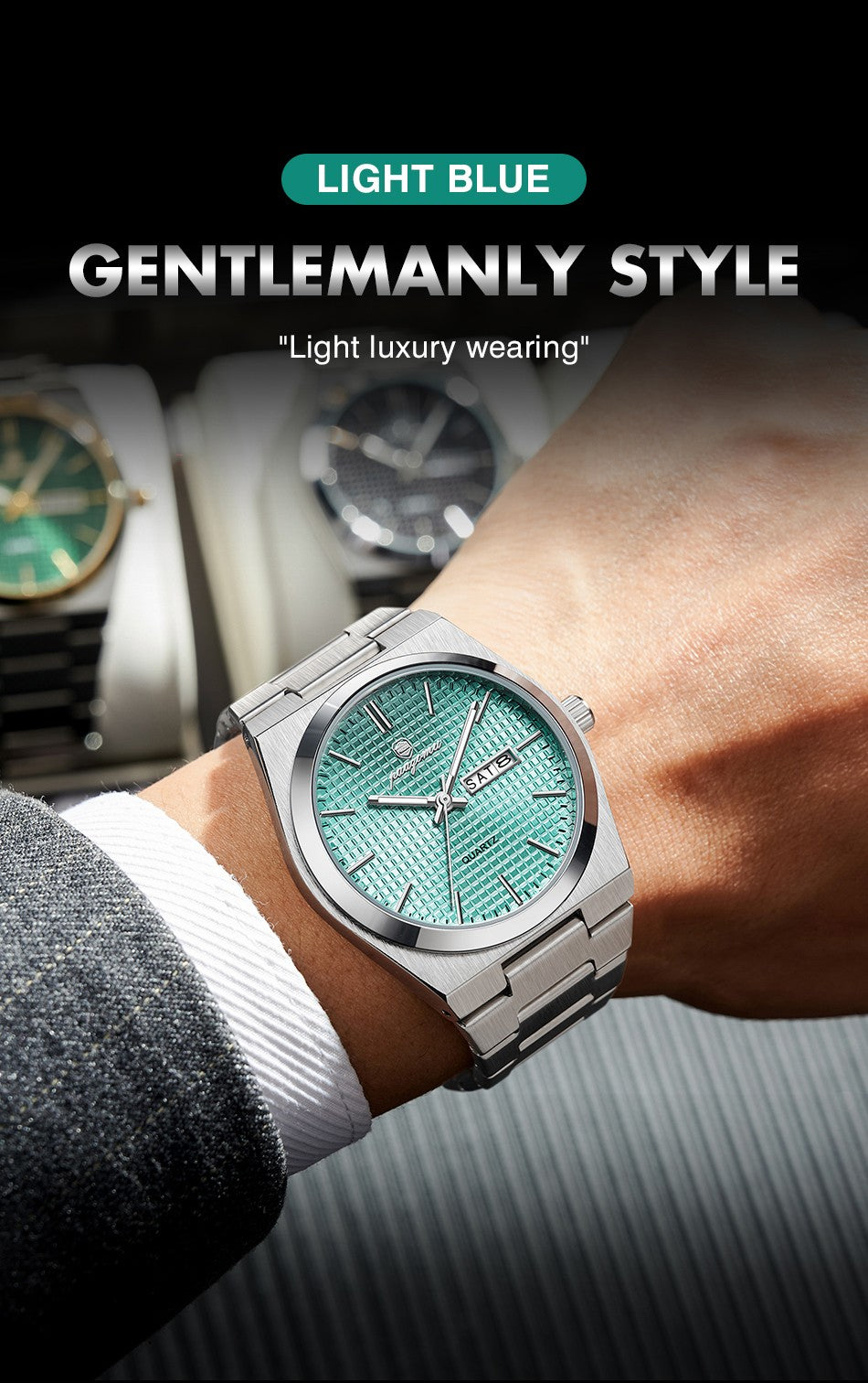 PAAZOMU Relógio Masculino de Luxo Original Moda Luminoso À Prova D'água Cronógrafo Data Relógio Masculino Couro Quartzo Relógios Masculinos Reloj