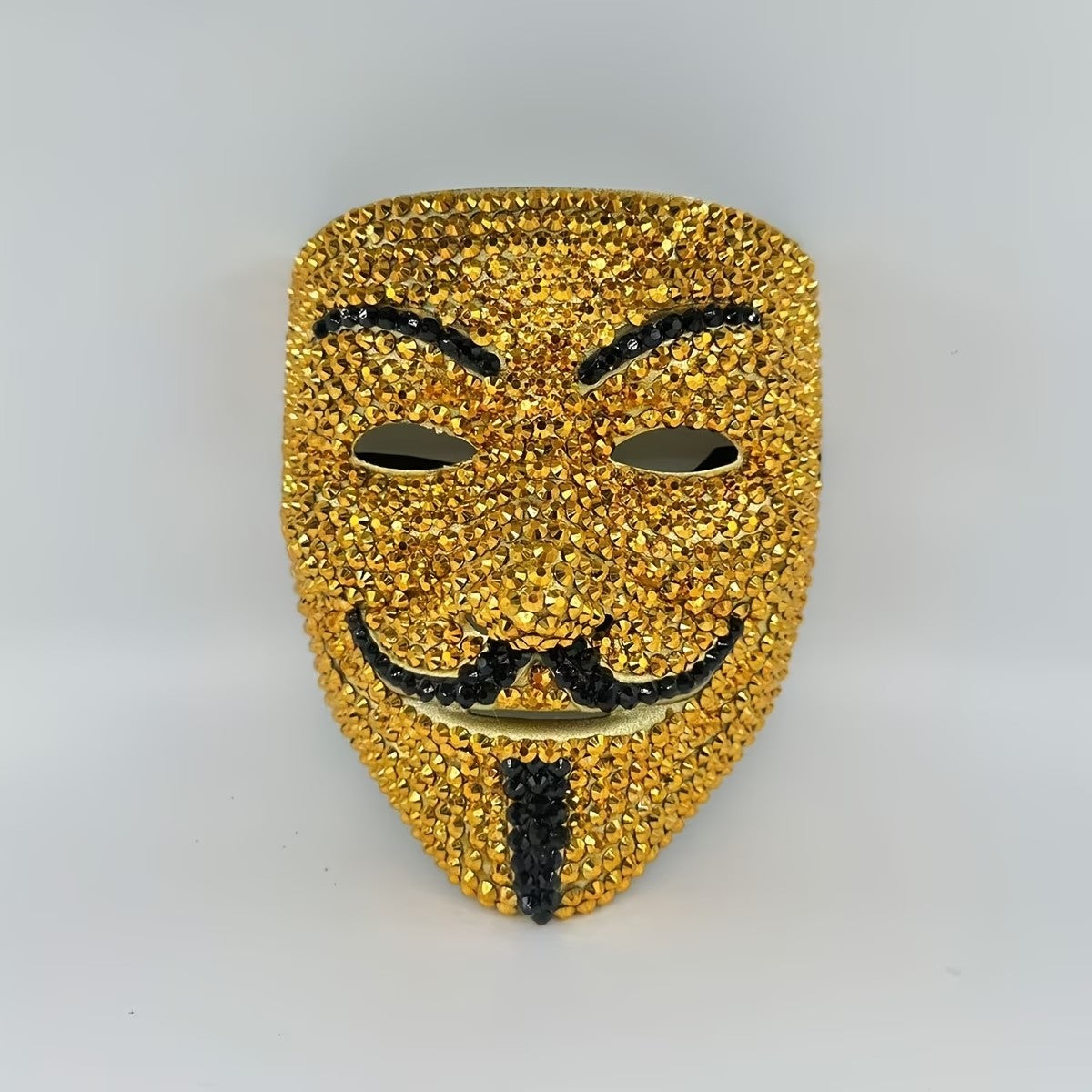 New DIY Handmade Rhinestone Party Mask, Masquerade Carnival Face Mask, Stage Performance Prop, Suitable for Men and Women
