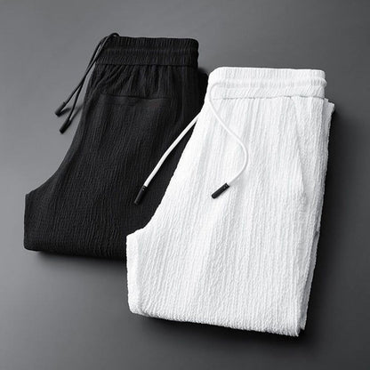 Men Two piece Suit Striped Pleated Men Pants Set Pleated Drawstring Loose Lapel Pockets Thin Formal Business Men Set