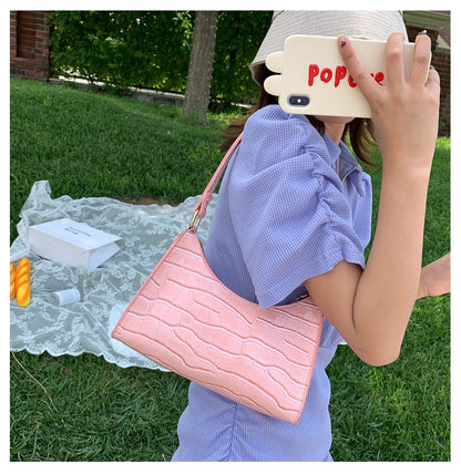 Fashion Exquisite Shopping Bag Retro Casual Women Totes Shoulder Bags Female Leather Solid Color Chain Handbag for Women 2024