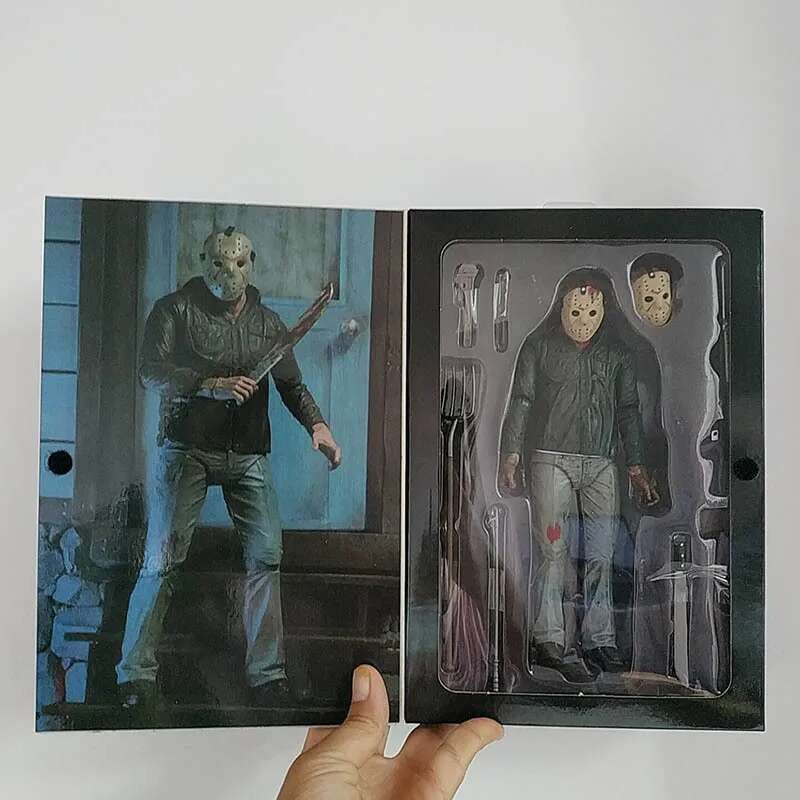 O 13º Brinquedo de Figuras NECA Sexta-Feira 13 Freddy Jason Voorhees Figura de Ação de Sangue Modelo Colecionável do Jason Presentes de Natal Halloween