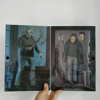 O 13º Brinquedo de Figuras NECA Sexta-Feira 13 Freddy Jason Voorhees Figura de Ação de Sangue Modelo Colecionável do Jason Presentes de Natal Halloween
