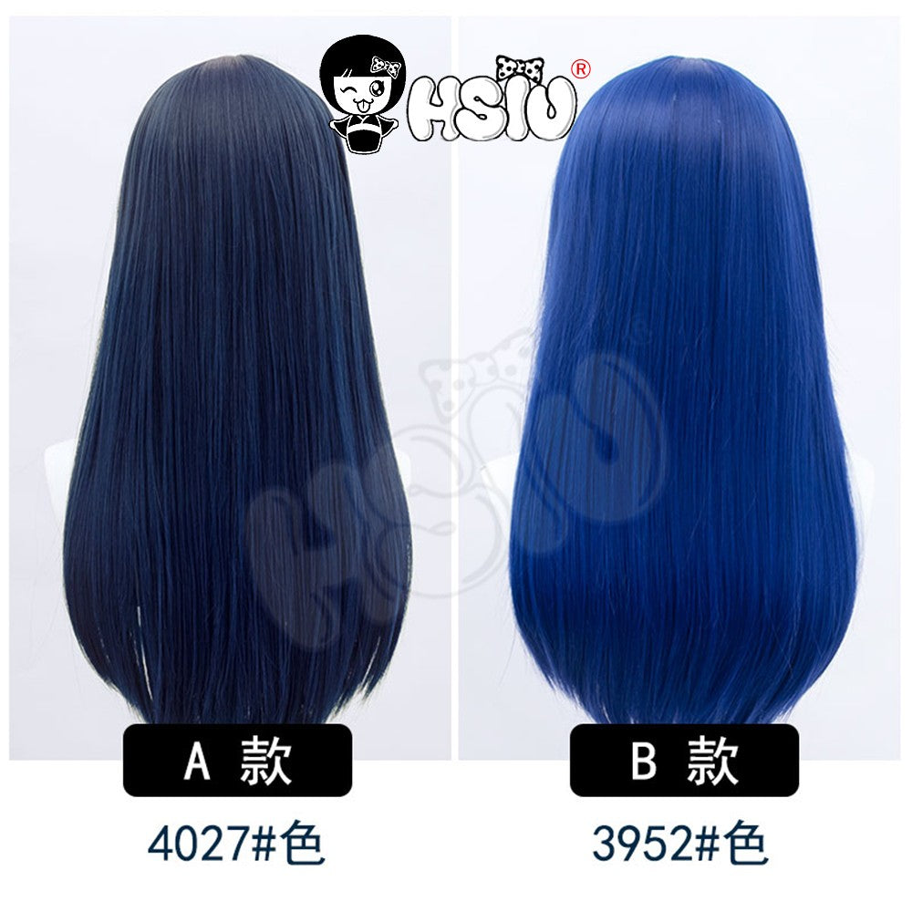 ?HSIU Brand?26 Colors 60cm Long Straight Hair Pink Gray  White purple Black pink Fiber synthetic wig + Free brand wig net