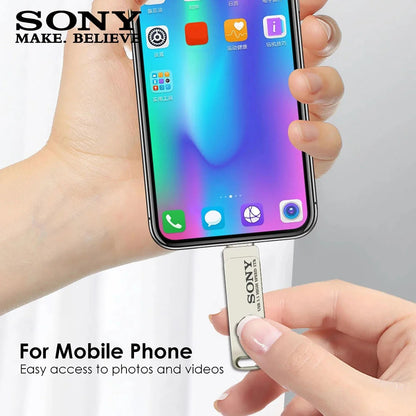 SONY USB 2TB Flash Pen Drive 2 in 1 OTG USB 3.1 Metal Memory Stick Dual C Pendrive 128GB 256GB 512GB 1TB High-Speed Storage De