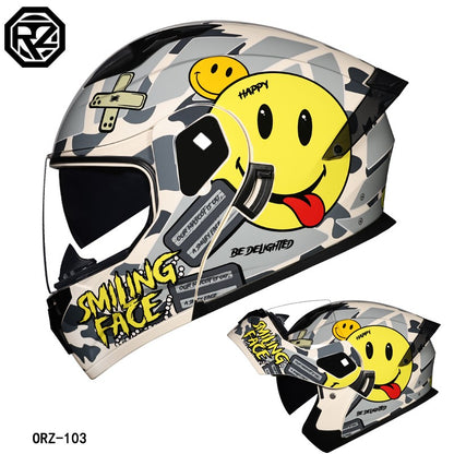 Capacete modular articulado de motocicleta de alta qualidade ORZ, material ABS, lente dupla, capacete integral, lote DOT