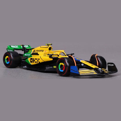 Bburago 1:43 2024 F1 Mclaren MCL38 Monaco Grand Prix Alloy Car Miniature Diecast Model #4 Lando Norris #81 Oscar Piastri Toy