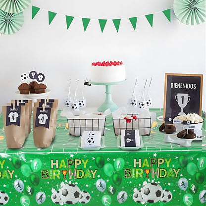 Football Theme Tablecloths Football Birthday Party Decorations Football Rectangular Plastic Table Cover for Game Day Parties