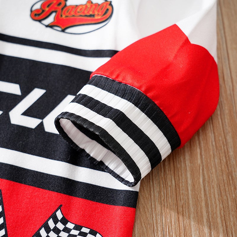 Newborn Clothes Outdoor Racing Clothes Comfortable And Soft For Boys And Girls Spring And Autumn Long Sleeved Baby Jumpsuit