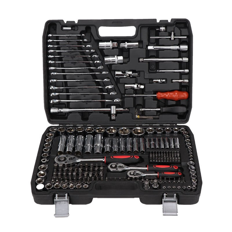 216-Piece Professional Socket Set - 1/2" 3/8" 1/4" Drive SAE & Metric, 72-Tooth Ratchet for Automotive & Home Repair