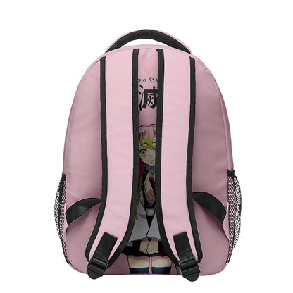Anime Demon Slayer Tanjiro Nezuko 3D Printed Backpack for College Students Large School Bag 15 Inch Laptop Bag Middle School