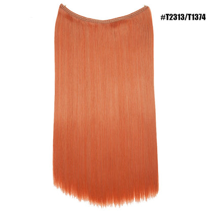 BENEHAIR Cabelo Sintético com Fio Invisível Sem Clipes Extensões de Cabelo Linha Secreta de Pesca Apliques de Cabelo Falso Para Mulheres