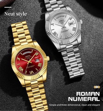 NIBOSI Brand Original Stainless Steel Quartz Watches For Men Luxury Date Display Luminous Fashion Men's Watch relogios masculino