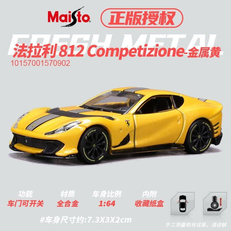 Maisto 1:64 Modelos de Carros Esportivos de Liga Ferrari Lamborghini Porsche Brinquedos de Metal Fundido para Coleção de Meninos