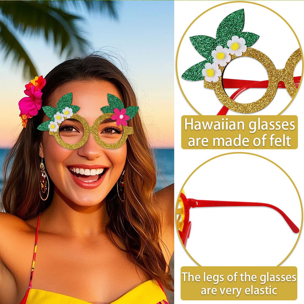 Hawaiian Party Glasses,Summer Flamingo Pineapple Coconut Glasses,Summer Beach Themed Birthday Party Decorations
