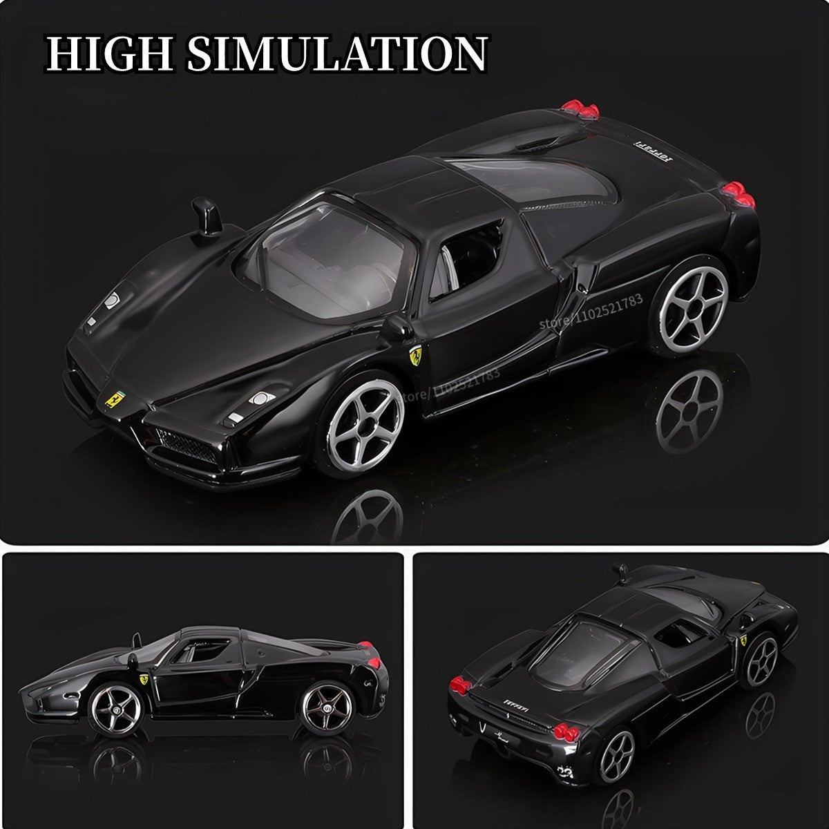 Bburago 1:64 Ferrari Enzo Réplica Carro Modelo Escala F40 F50 458 488 296 Diecast Miniatura de Tráfego Arte Figura Brinquedo Menino Criança