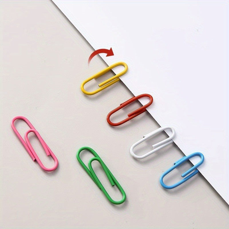 M&G 100pcs 3# Paper Clips Colorful Rust-Proof Paper Clip Multi-Functional Binder Clips for Office/Home Document Organization