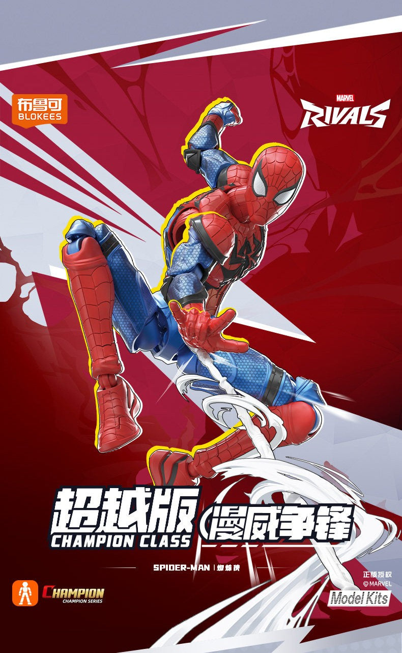 Em estoque Blokees Marvel Rivals Homem-Aranha Venom Campeão Classe Anime Boneco de Ação Figura Colecionável Modelo Presente Colecionáveis