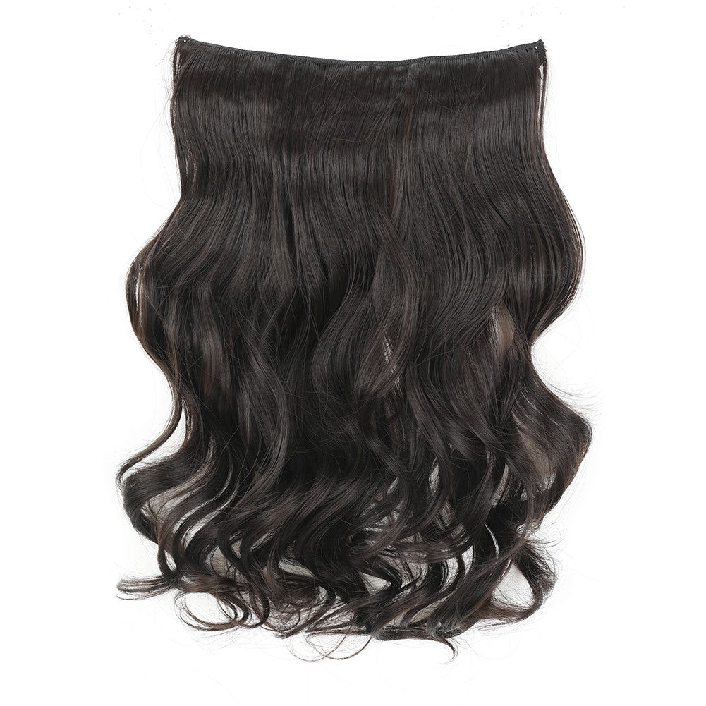 Fio Invisível em Apliques de Cabelo Sintético Ondulado 2 Presilhas em Apliques de Cabelo 45cm Fio de Nylon Peça de Cabelo Sintético para Mulheres