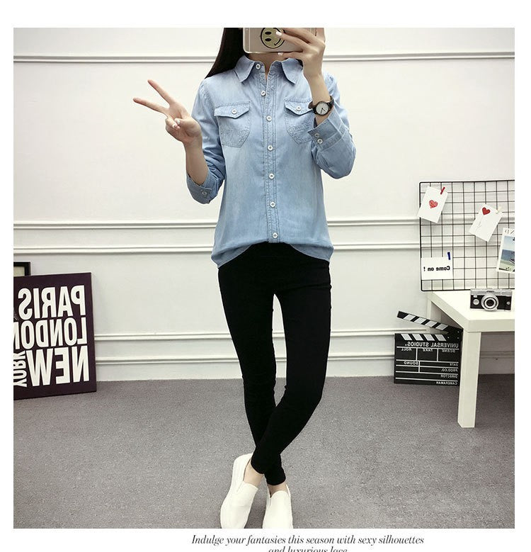 2022 Casual winter Autumn warm thick fleece denim Blouses Women Ladies Tops Women Blouses Long Sleeve Shirt clothe S-3XL