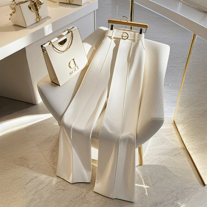 Faionable High Waist Wide Leg Casual Pants Women's Spring Autumn New Sle High Sensation Straight Tube Pants Trendy