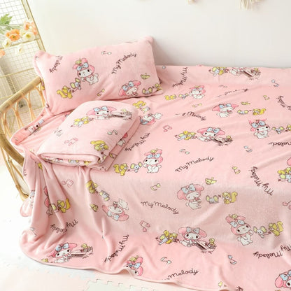 Sanrio Cute My Melody Warm Blanket Lovely Cartoon Printed Blanket For Office Dormitory Comfortable Nap Blanket Kawaii Sheet Girl