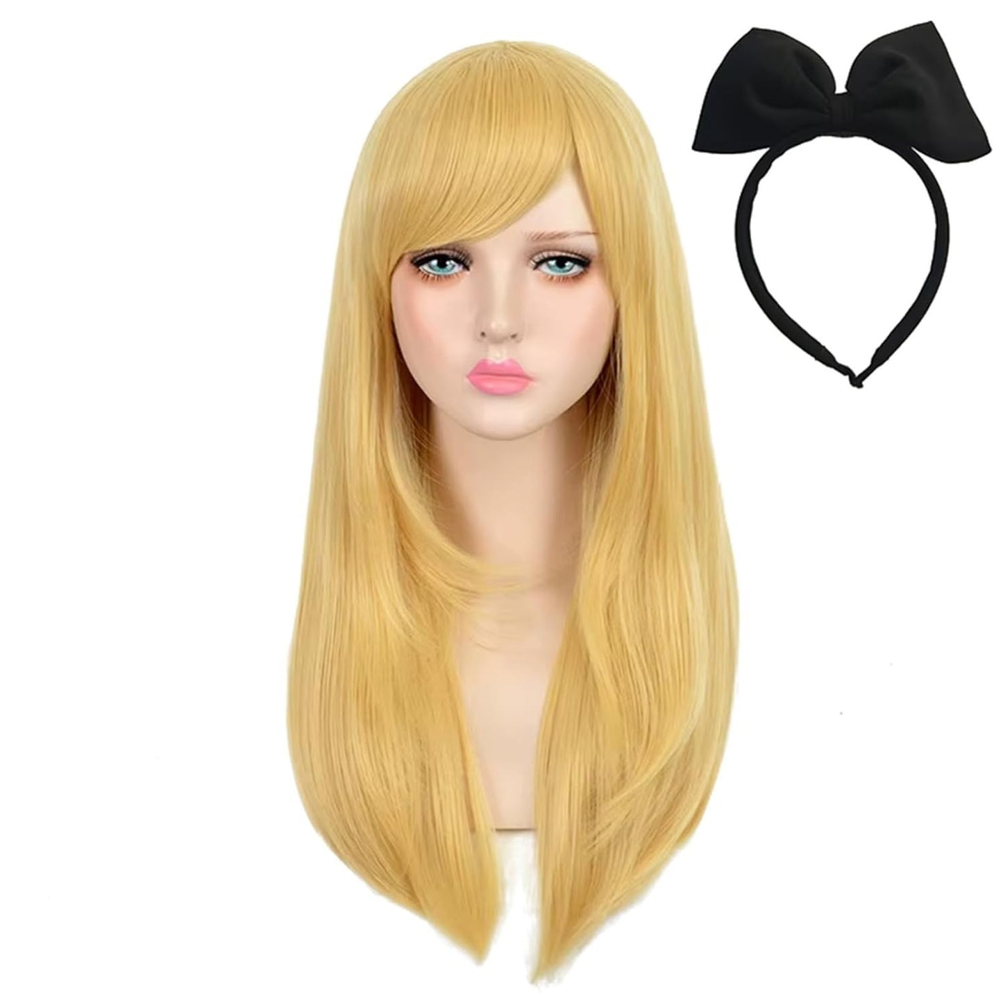 Cute Pink Ponytail Wig Akiyama Mizuki Anime Cosplay Long Curly Hair Wigs with Bangs Heat Resistant Synthetic Wigs