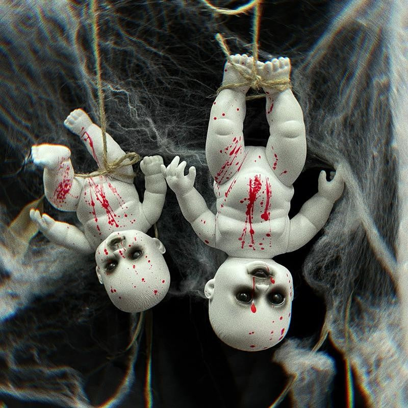 Halloween Hanging Baby Ghost Dolls Spooky Tricky Toys Ornament Horror Atmosphere Bar Courtyard Prop Happy Halloween Party Decor
