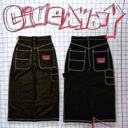 Calça Jeans Baggy Y2K masculina Harajuku anos 2000 vintage bordada de alta qualidade nova Hip Hop streetwear masculina feminina calça jeans casual de perna larga