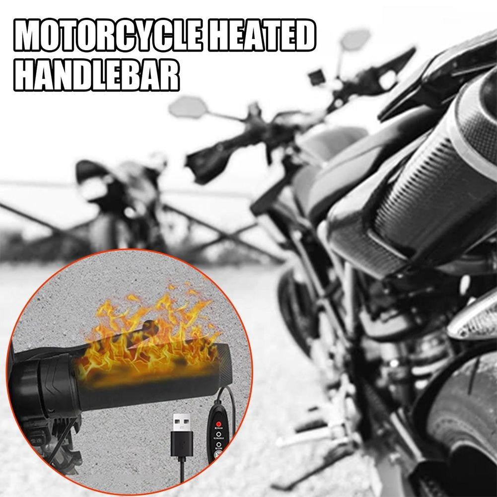 Manoplas Aquecidas para Motocicleta USB Ajustáveis Isoladas Guidões Patinete Elétrico Bicicleta Acessórios de Aquecimento de Inverno