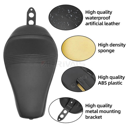 Banco Solo Preto Dianteiro para Piloto/Condutor de Moto para Harley Sportster XL 1200 883 72 Forty Eight 2016 em diante