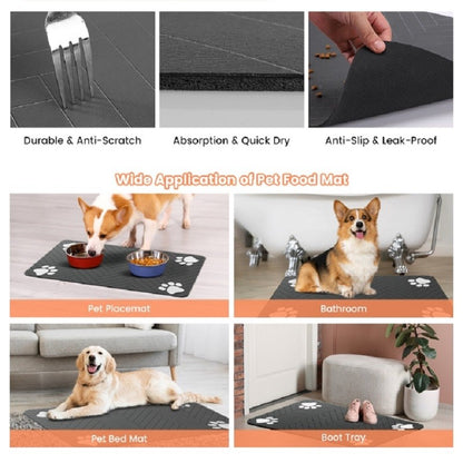 VIKAMA Cute Pet Placemats Cats And Dogs Universal Water-Absorbent Non-Slip Wash-Free Simple Pet Floor Mats Pet Supplies