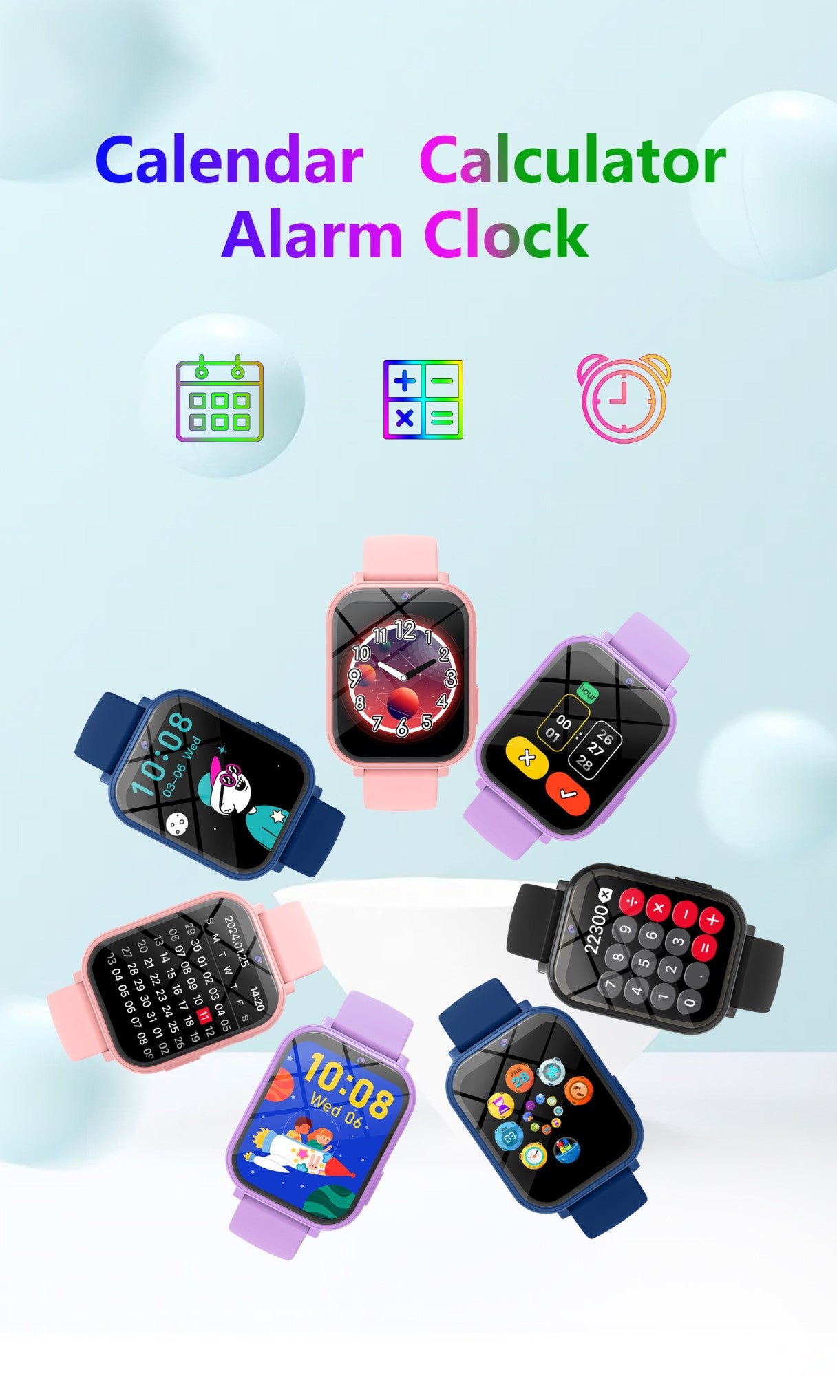 New Fashion Smart Watch For Children Games HD Screen Camera Flashlight Sleep Monitor Alarm Kids Birthday Holiday Gift Boy Girl