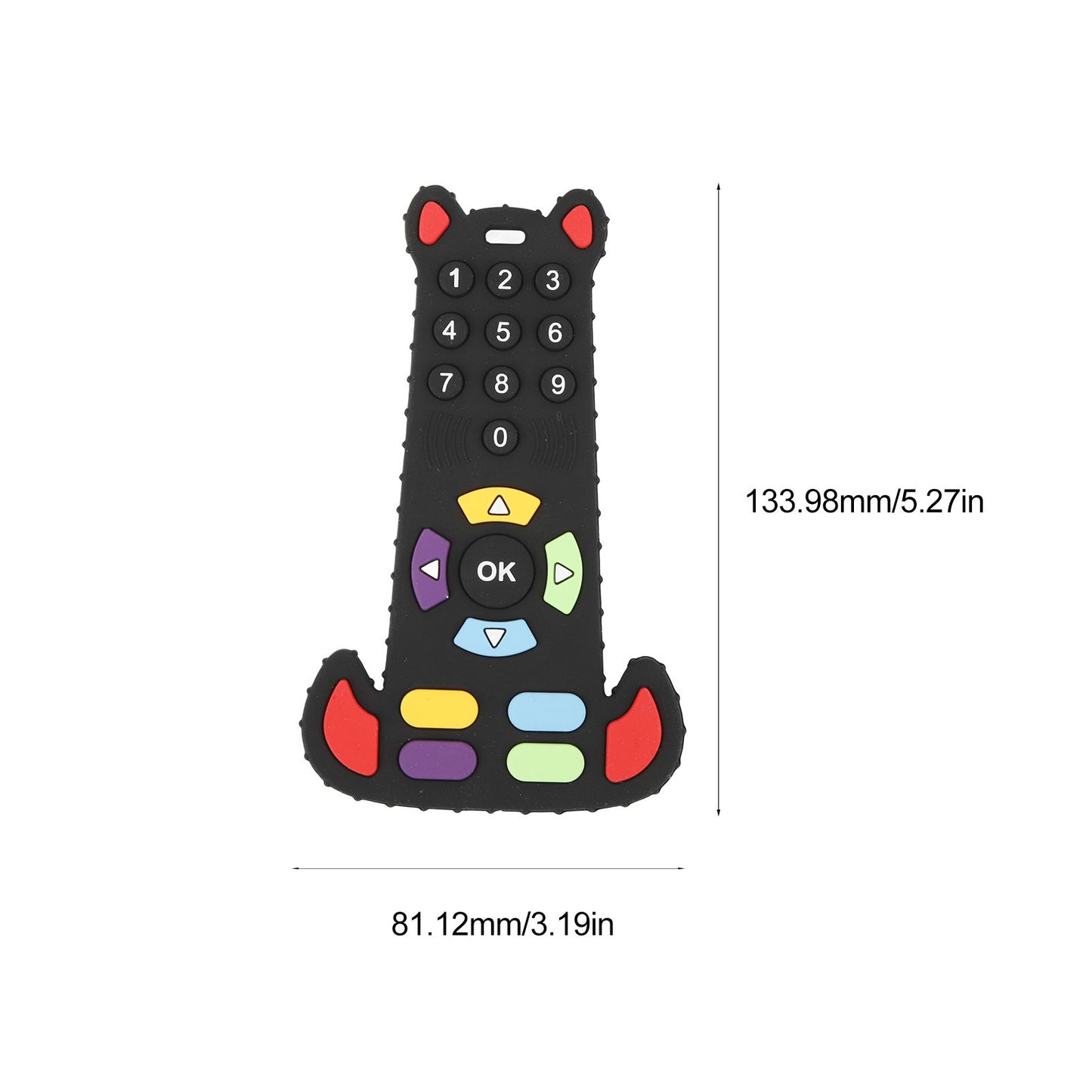 Baby Teething  Remote Control Teething  Silicone Soft Teeth Grinding Cartoon Baby Teether Chew Toy for Toddlers Boys Girls