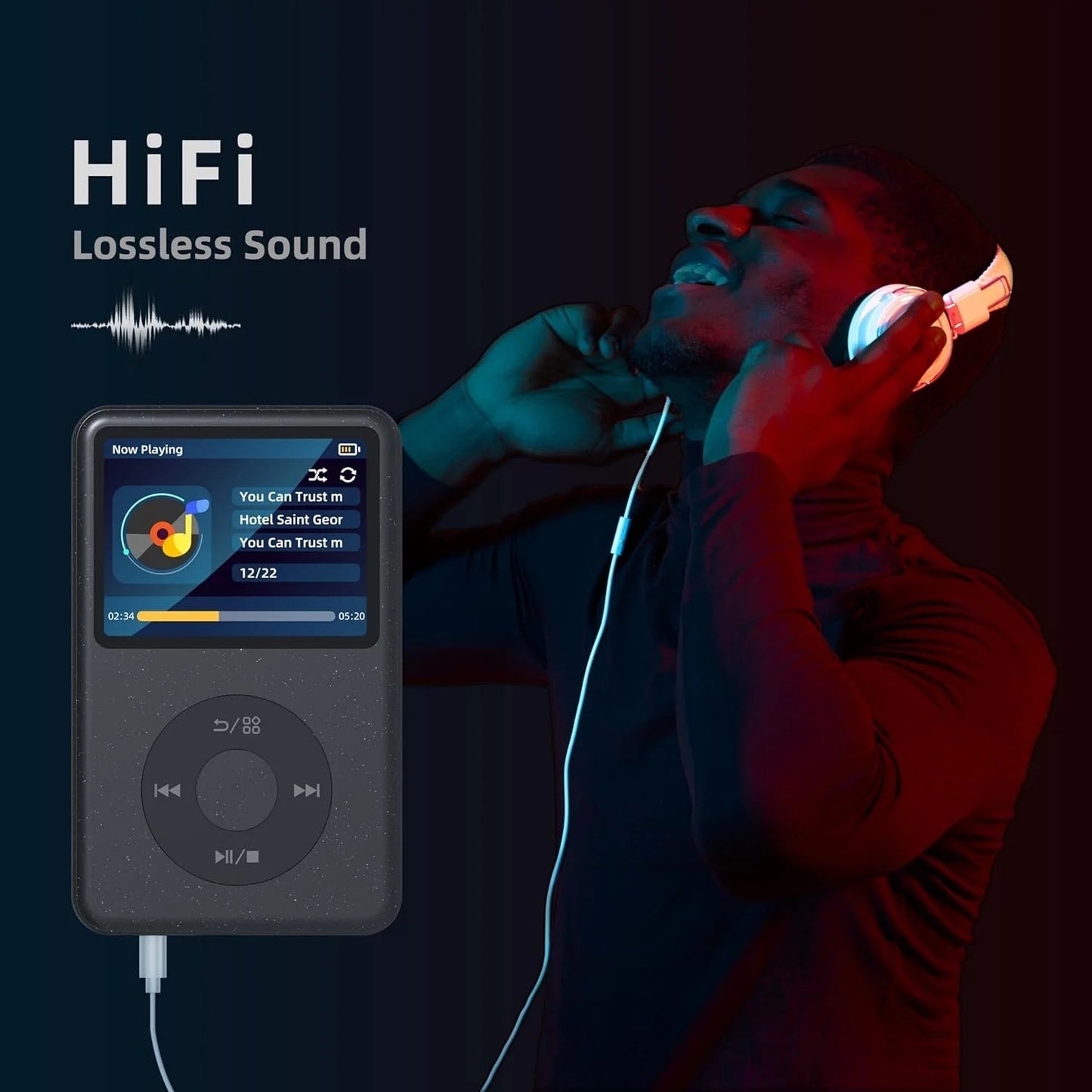 128GB Portable mp3 player bluetooth speakers & video, radio receiver, digital music player, innioasis y1 Hifi audio walkman