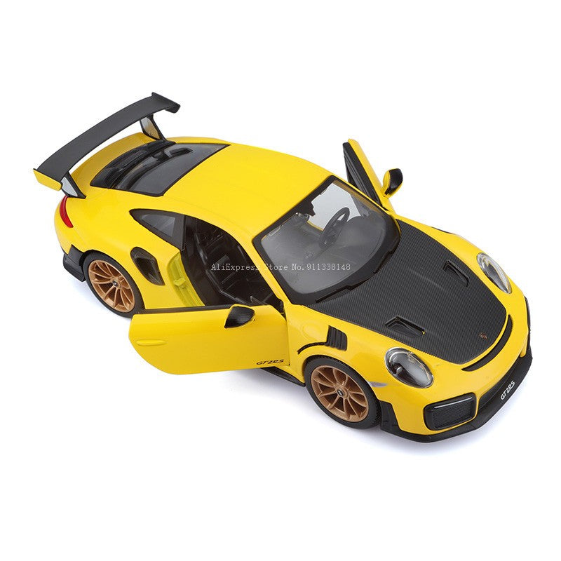 Maisto 1:24 Porsche 911 GT2 RS simulação liga carro modelo artesanato coleção de brinquedos ferramentas de presente