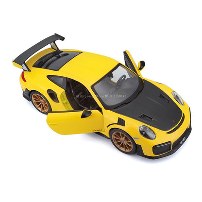 Maisto 1:24 Porsche 911 GT2 RS simulação liga carro modelo artesanato coleção de brinquedos ferramentas de presente