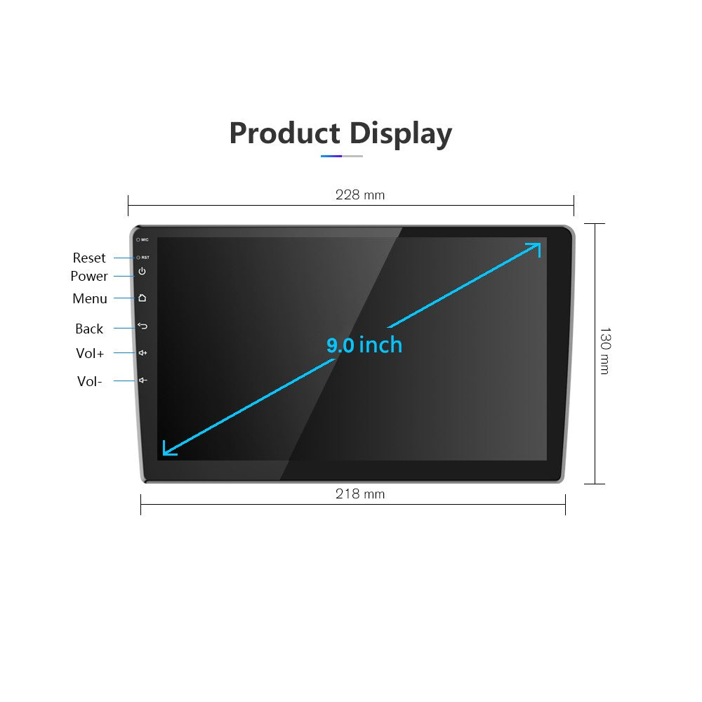 Podofo Rádio Automotivo Android 12 Androidauto Carplay 2 Din GPS Áudio Automotivo 7"/9"/10" WIFI BT Leitor Multimídia Automotivo para VW Ford