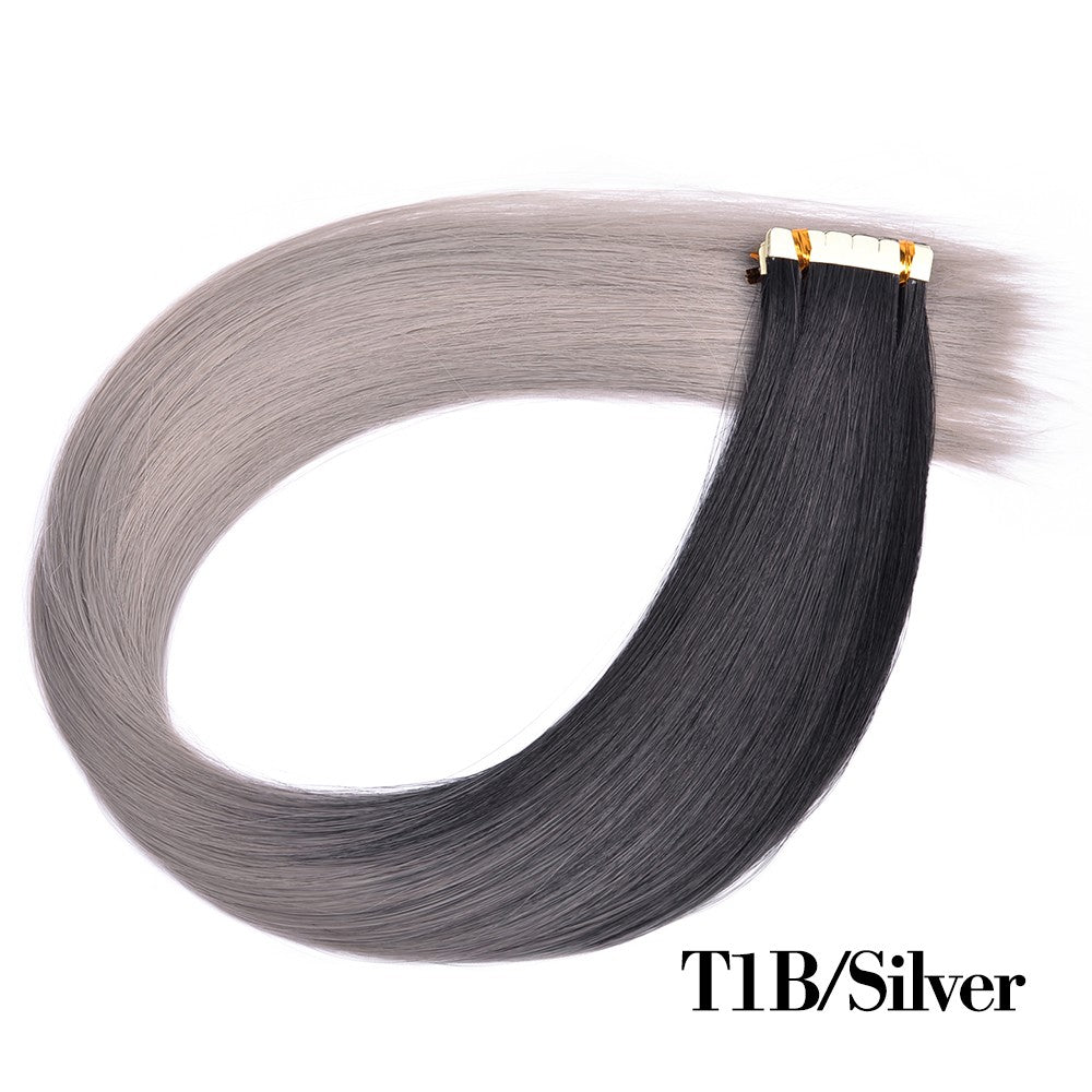 Fita Adesiva Reta para Extensões de Cabelo, Extensões de Cabelo Natural, Fita Adesiva Mini, Invisível, Sem Costura, Loira, Sedosa, Natural para Mulheres