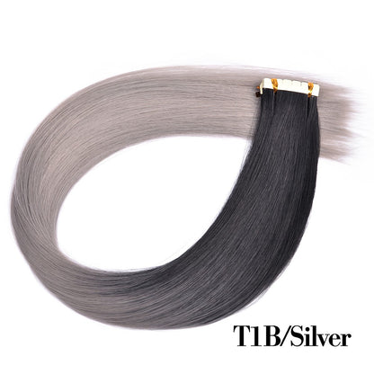 Fita Adesiva Reta para Extensões de Cabelo, Extensões de Cabelo Natural, Fita Adesiva Mini, Invisível, Sem Costura, Loira, Sedosa, Natural para Mulheres