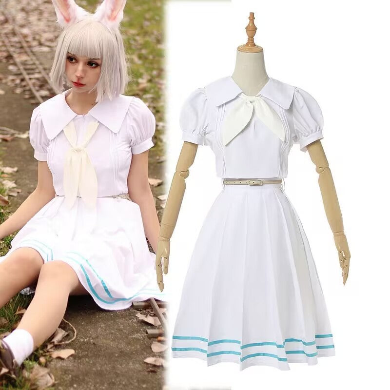 Anime BEASTARS Cosplay Haru Rabbit Short Sleeve Cosplay Costumes Halloween Christmas Party Sets Uniform Suits Headwear Socks