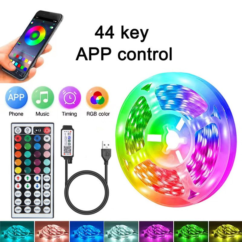 RGB Led Strip Lights 5m 10m 20m 30m Led Room Light with APP Control Flexible Ribbon Luces Led Tape for Room Bedroom Decoration