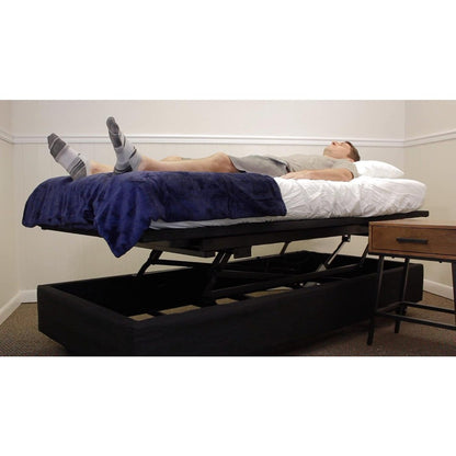 Platinum Health WallHugger Premium Electric Adjustable Bed Base with Variable Height High-Low Positioning and Wall Hugger Featur