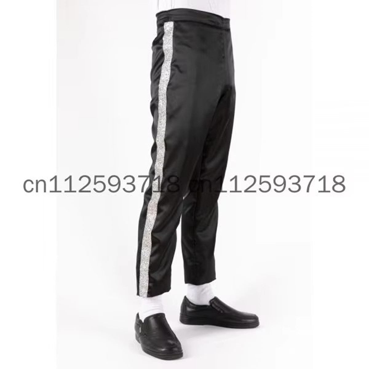 Dacne King Michael Jackson Billie Jean Pants in Black Ankle Style Trousers for Impersonator