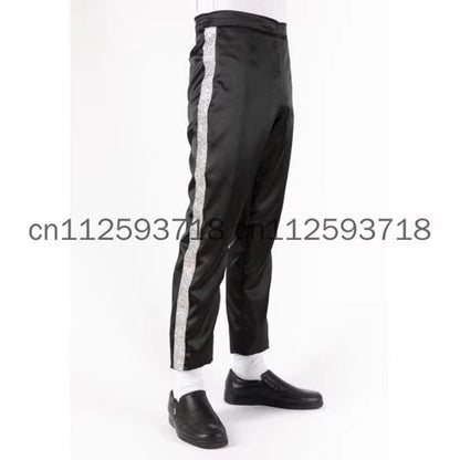 Dacne King Michael Jackson Billie Jean Pants in Black Ankle Style Trousers for Impersonator