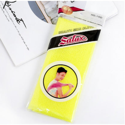 1 Esponja de Banho Japonesa, Toalha de Banho Estendida, Ferramenta de Beleza, Esfoliante de Pele, Esponja de Nylon para Polimento da Pele, Esfregão de Costas para o Corpo