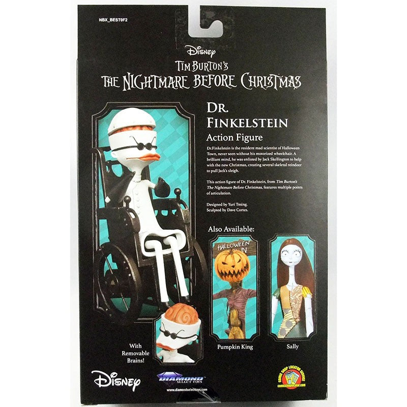 Diamond Select Toys DST O Estranho Mundo de Jack Dr. Finkelstein Pumpkin King Sally Boneco Articulado