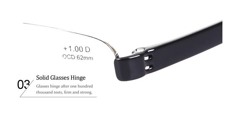 Guanhao Transparent Optical Reading Glasses Man Clear Women Presbyopia Hyperopia Reading Glasses Frame Alloy Ultralight HD View