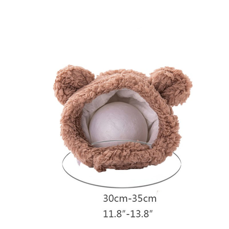 Urso Fofo Coelho Capuz Acessórios para Cães e Gatos de Estimação Cosplay Chapéu de Gato Inverno Lindo Ano Novo Gorro para Filhotes Veludo Macio Suprimentos para Animais de Estimação
